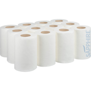 White Mini Centrefeed Roll - 60m Case of 12