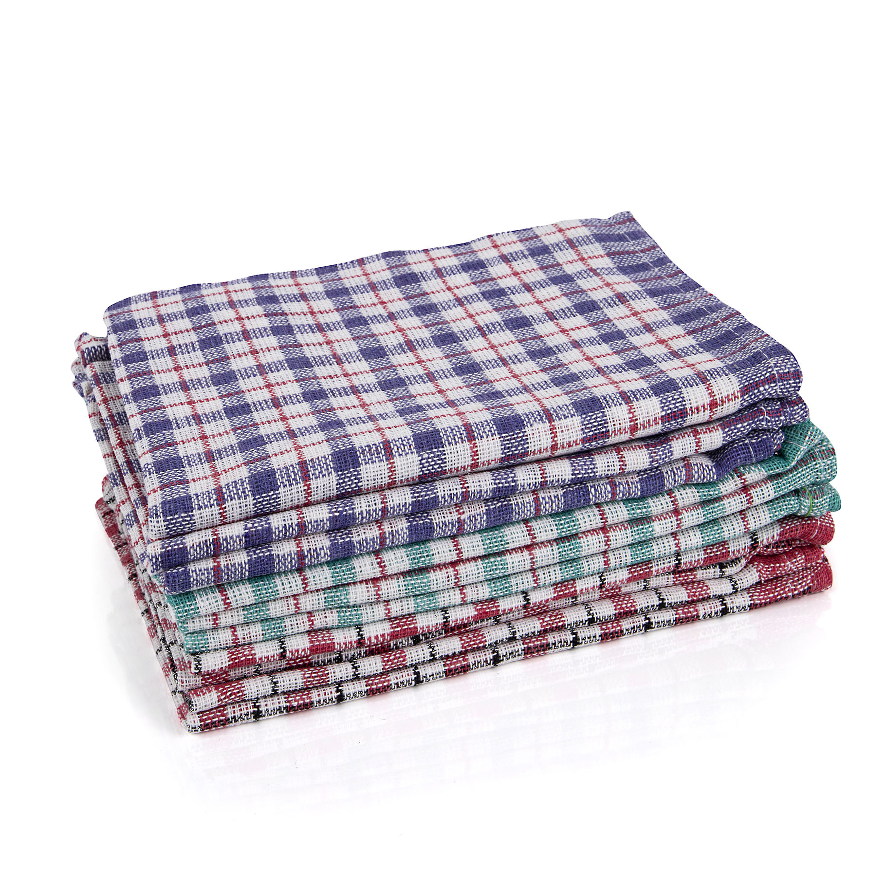 Coloured Check Tea Towel (102751)