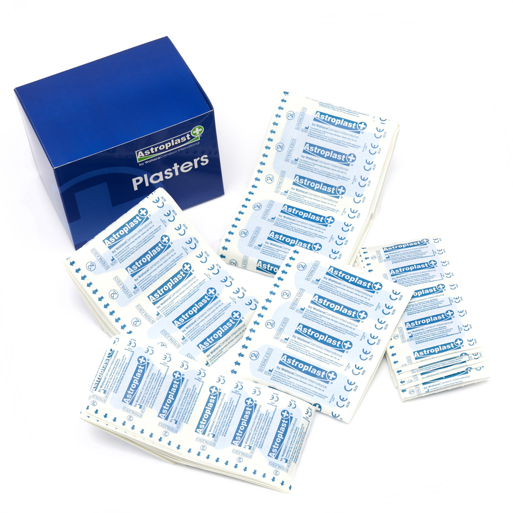 Astroplast Assorted Blue Detectable Plasters - Box of 150