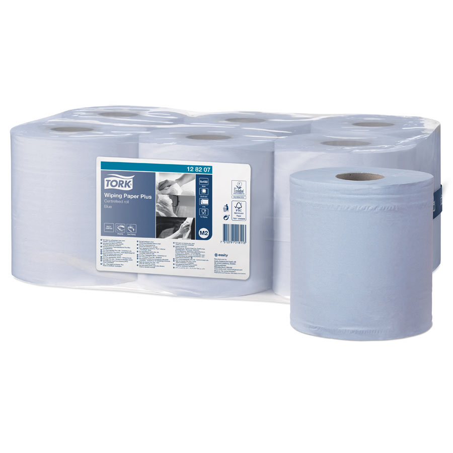 128207 Tork Basic Paper Blue 2 ply 157.5m - Case of 6