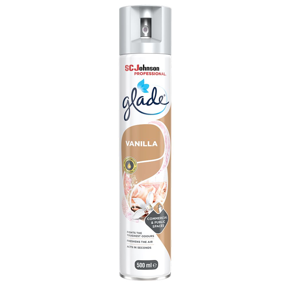 Glade Vanilla Air Freshener - 500ml Aerosol - 314224 - Case of 12