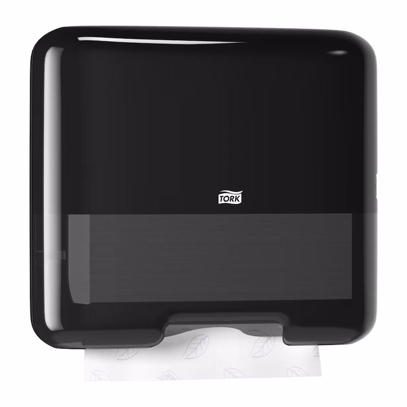 Tork® 553108 H3 Singlefold Mini Hand Towel Dispenser - Black
