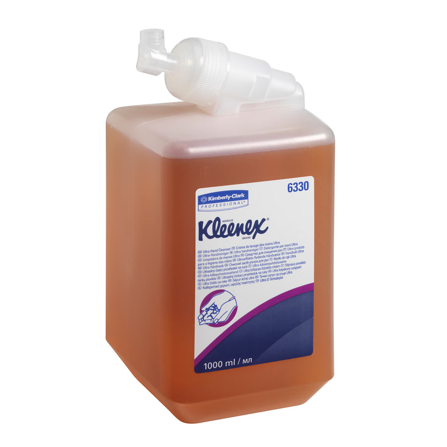 Kleenex Ultra Hand Cleanser 6330, amber, 6 x 1 Ltr (6 Ltr total)