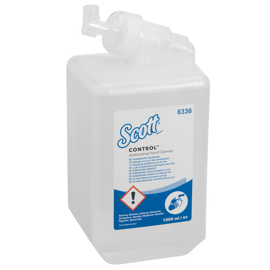 Scott Control Antibacterial Hand Cleanser 6336, clear, 6x1 Ltr (6 Ltr total)