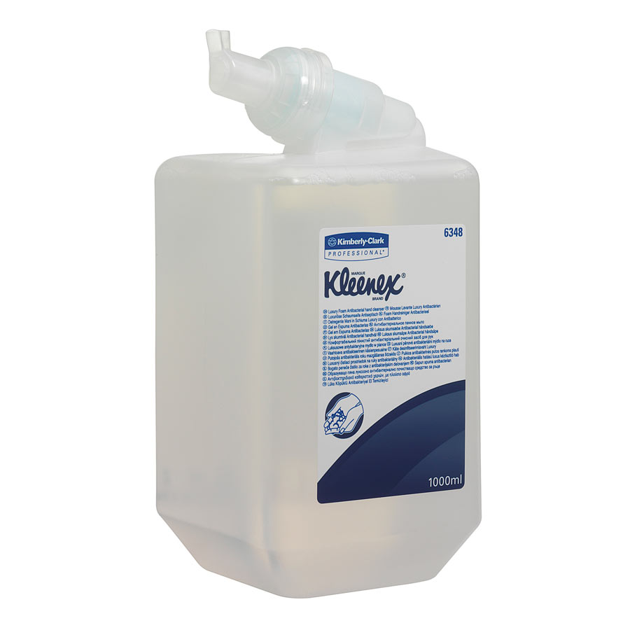 Kleenex Luxury Foam Antibacterial Hand Cleanser 6348,  Clear,  6x1 Ltr (6 Ltr total)