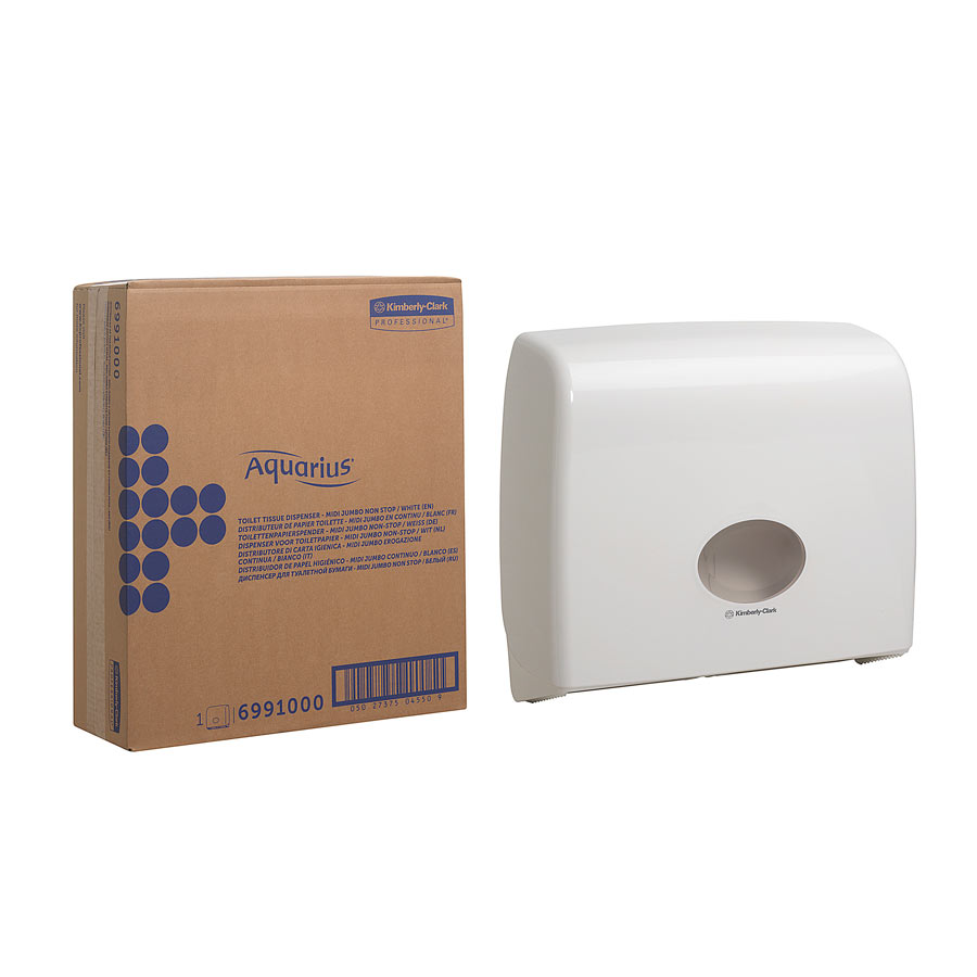 Aquarius Jumbo Non-Stop Toilet Tissue Dispenser 6991 White