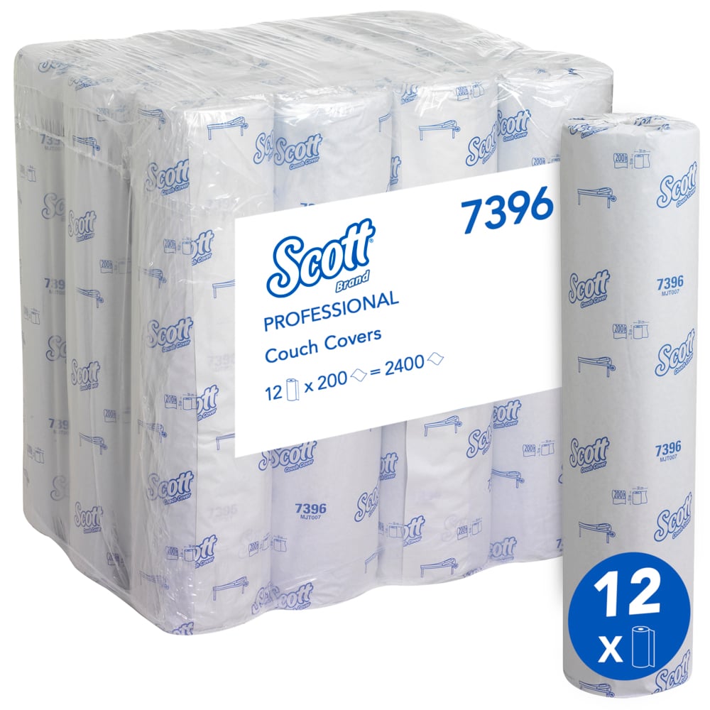 Scott Couch Cover (51W) 7396 - 12 rolls x 200 blue, 1 ply sheets