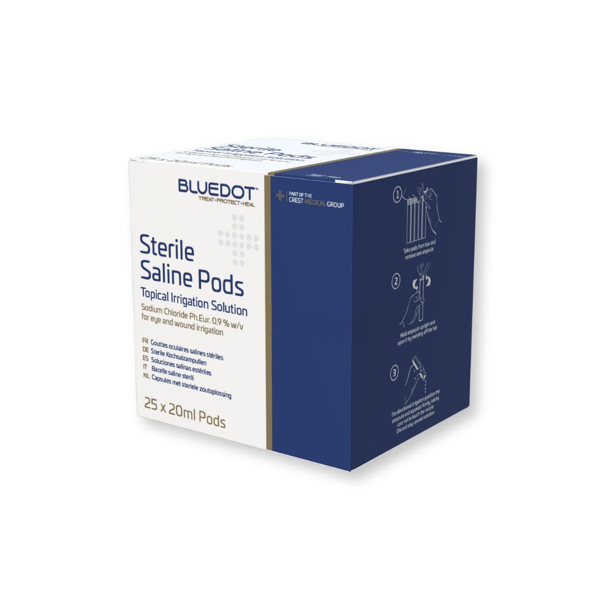 Blue Dot Eye Wash Pods 20ml - Box of 25