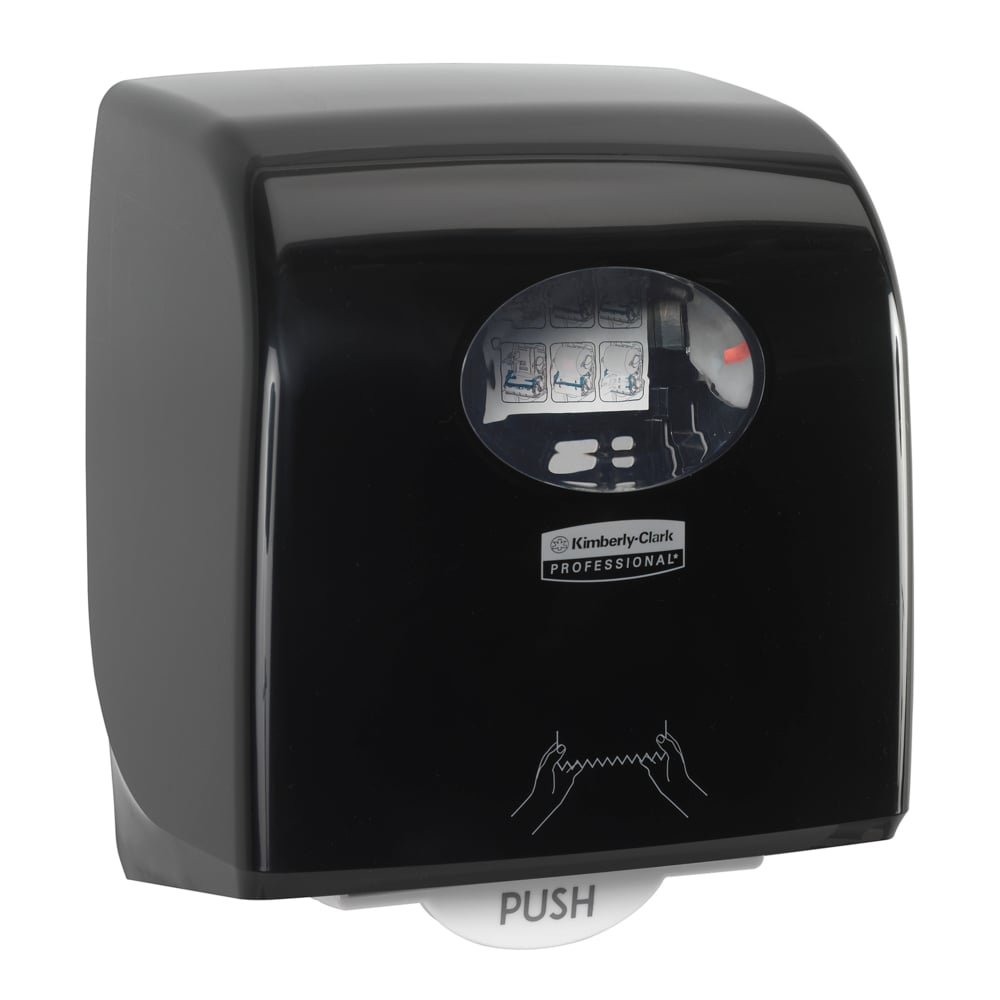 Aquarius Slimroll Rolled Hand Towel Dispenser 7956 - Black