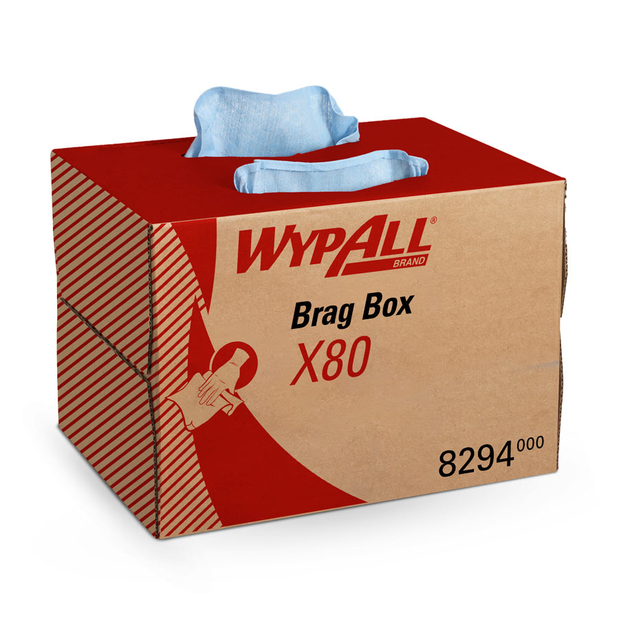 WypAll X80 Cloths 8294 - 1 BRAGBox x 160 blue, 1 ply cloths