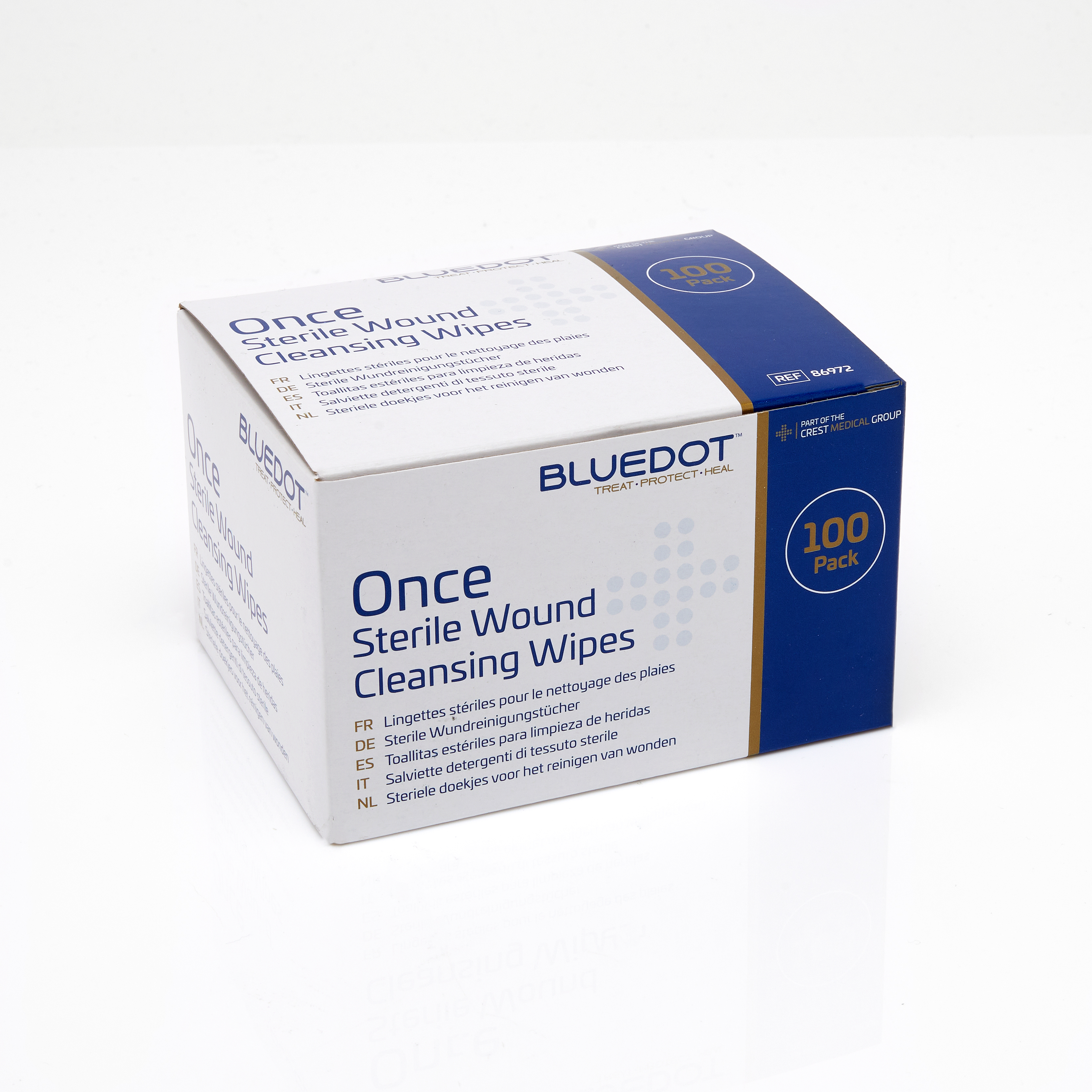 Blue Dot Sterile Saline Wipes - Box of 100