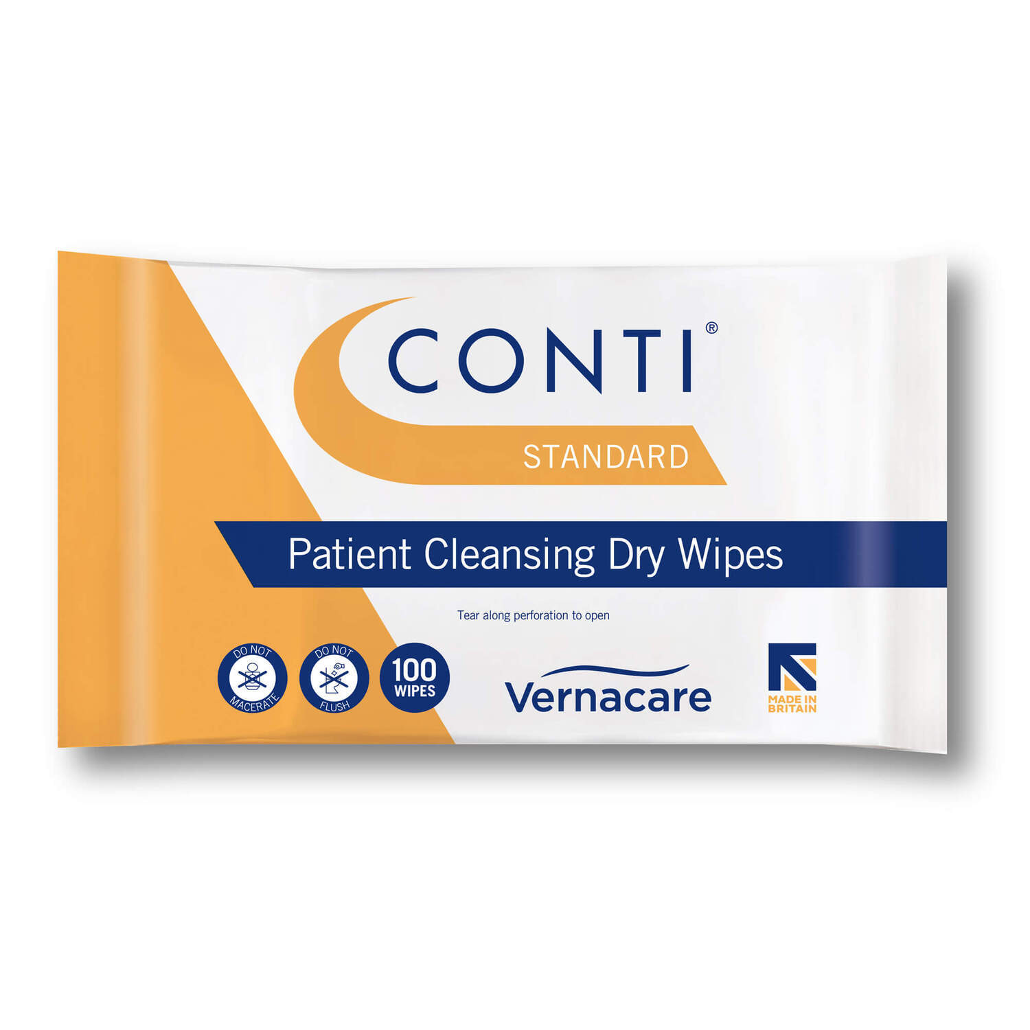 Conti Standard Patient Dry Wipes 100 Pack - Case of 32 Packs