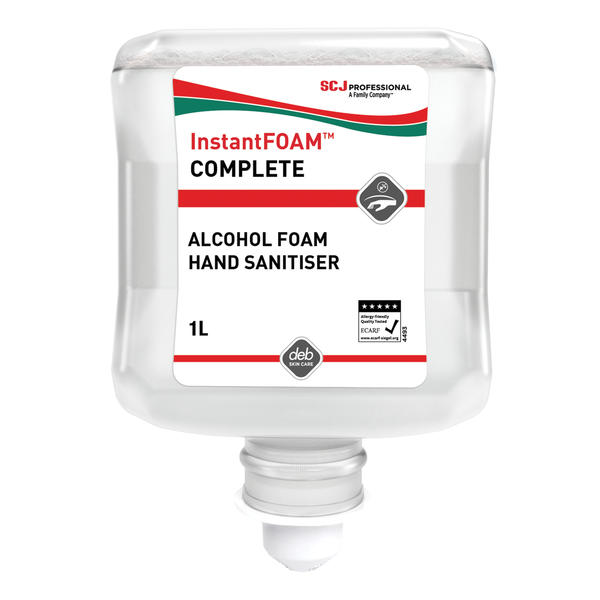 InstantFOAM Complete - Alcohol-Based Foam Hand Sanitiser -  6 X 1 Litre Cartridges  - DIS1000ML