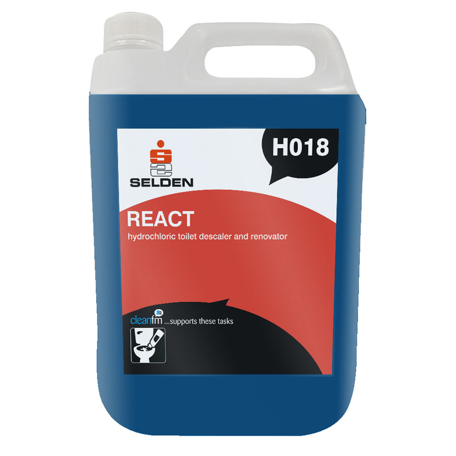 H018 React Hydrochloric Toilet Descaler & Renovator 5L