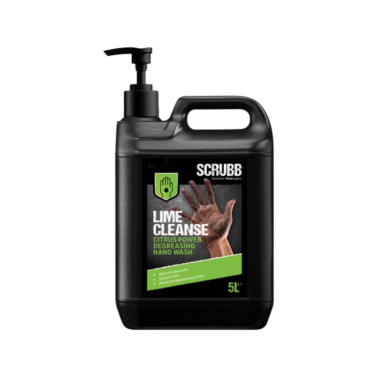 Scrubb Lime Cleanse - Citrus Power Degreasing Hand Wash - 5L with Pump Top