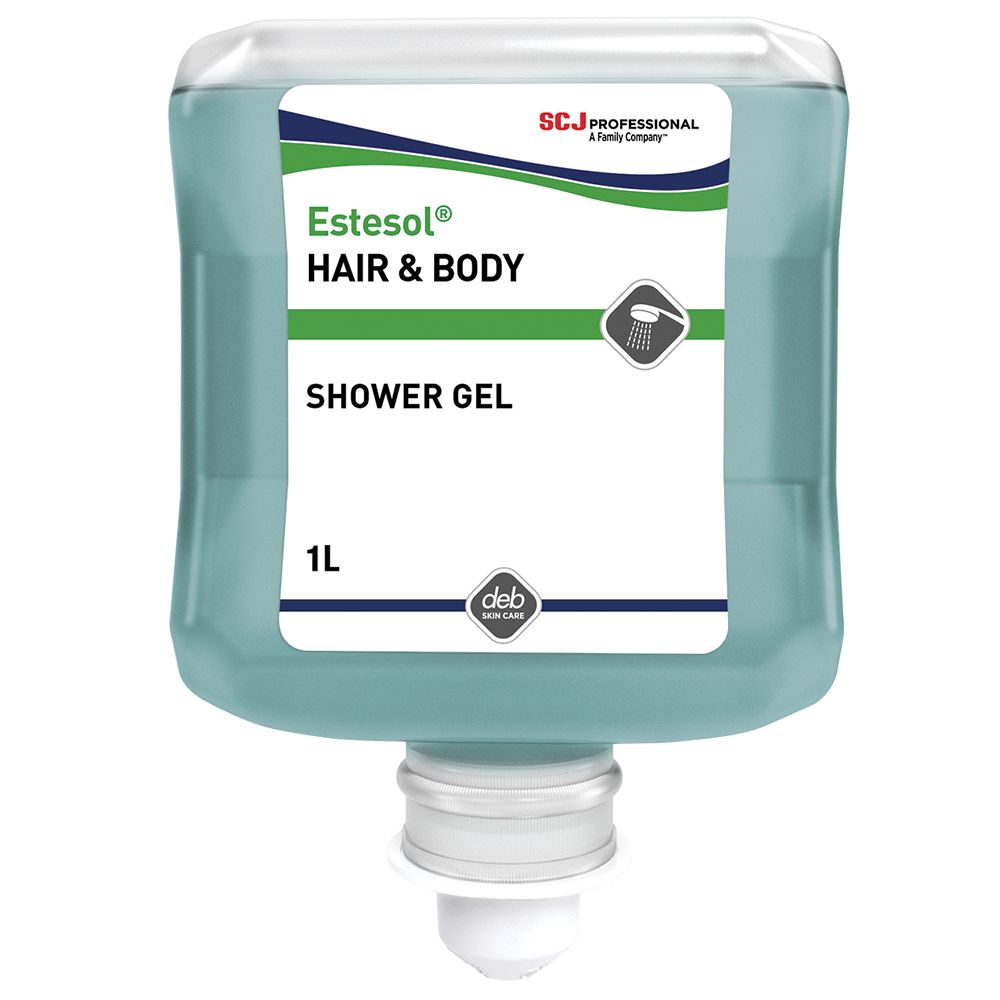 Estesol Hair & Body - Shower Gel - 1L Cartridge - Case of 6 - HAB1L
