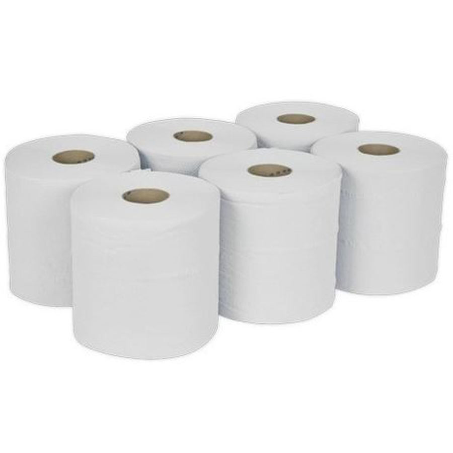 Embossed Centre Feed Roll 2ply White