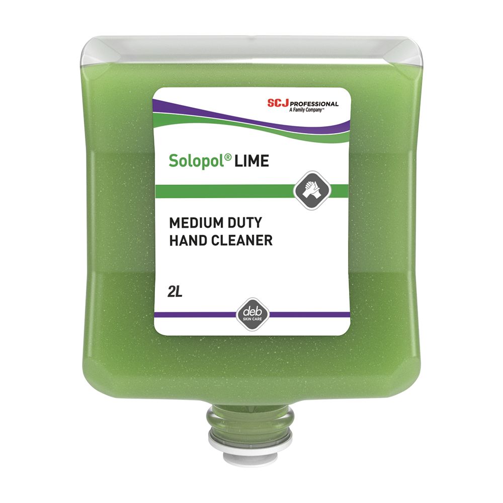 Solopol Lime - Medium-Heavy Duty Hand Cleaner - 2L Cartridge - Case of 4 - LIM2LT