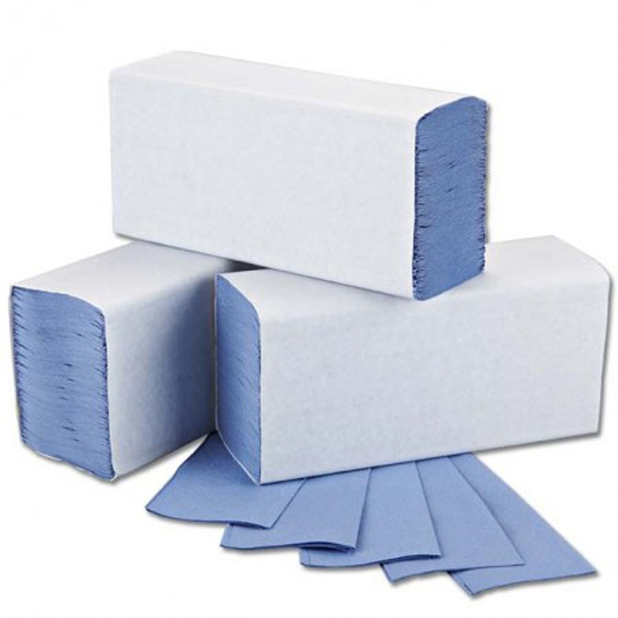 Blue V-Fold 1ply Hand Towel
