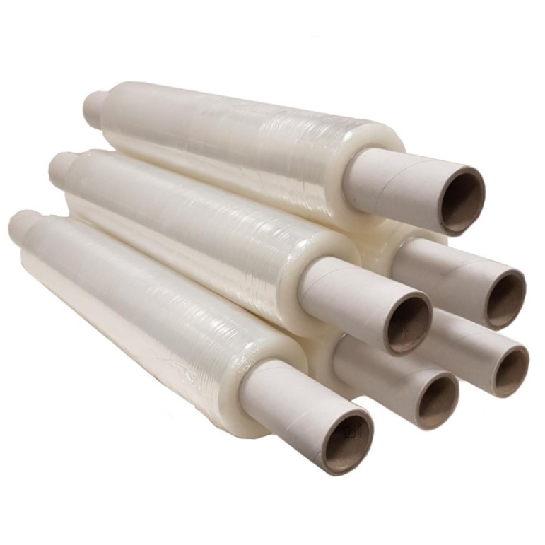 16" Clear Cast Pallet Wrap - 34mu  / 200m Roll - Extended Core