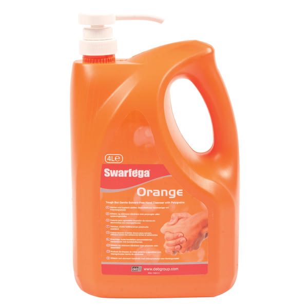 Swarfega Orange - Heavy Duty Hand Cleaner - 4L Pump Top Bottle - Case of 4 - SOR4LMP
