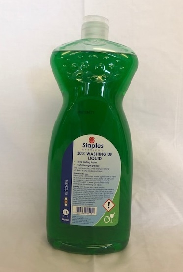 Staples SPD861 20% Concentrated Washing Up Liquid - 1L