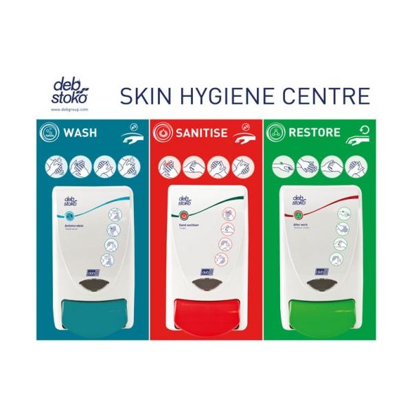 Skin Hygiene Centre 3-Step Wash/Sanitise/Restore Board - SSC3FWSC
