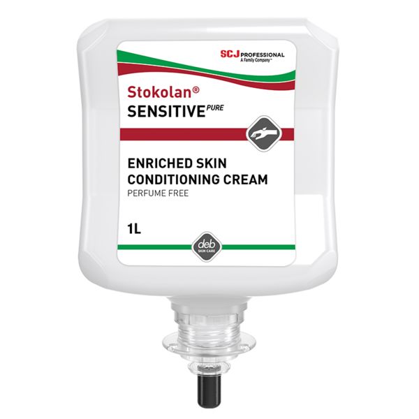 Stokolan Sensitive PURE - Enriched skin conditioning cream - Case of 6 x 1L Cartridge - SSP1L