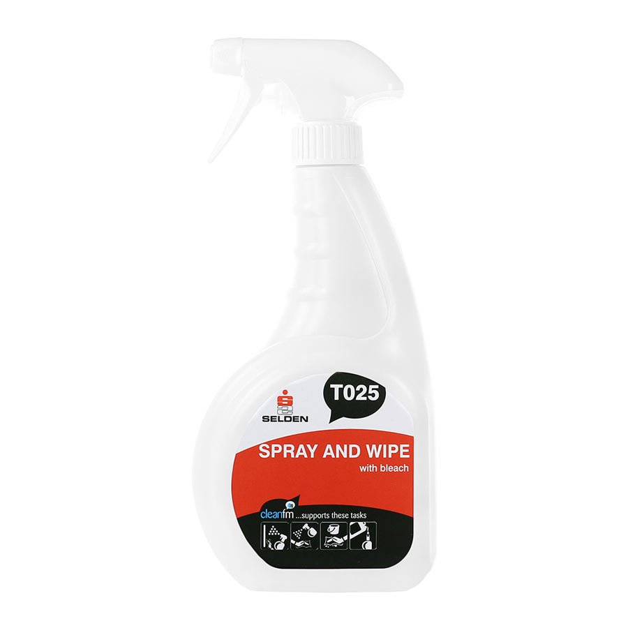 T025 Spray & Wipe With Bleach 750ml