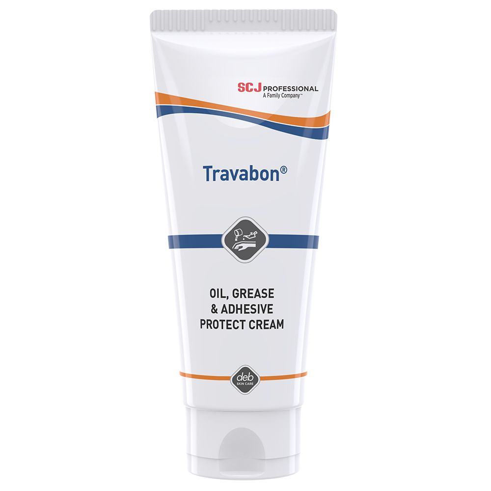 Travabon - Specialist Skin Protection Cream - Oil, Grease and Adhesive - 100ml Tube - Case of 12 - TVC100ML
