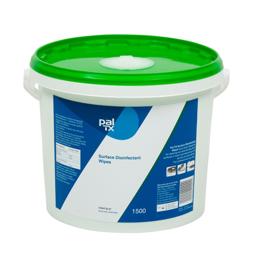 W233230T Pal TX Surface Disinfectant Wipe - 1500 Sheet Tub