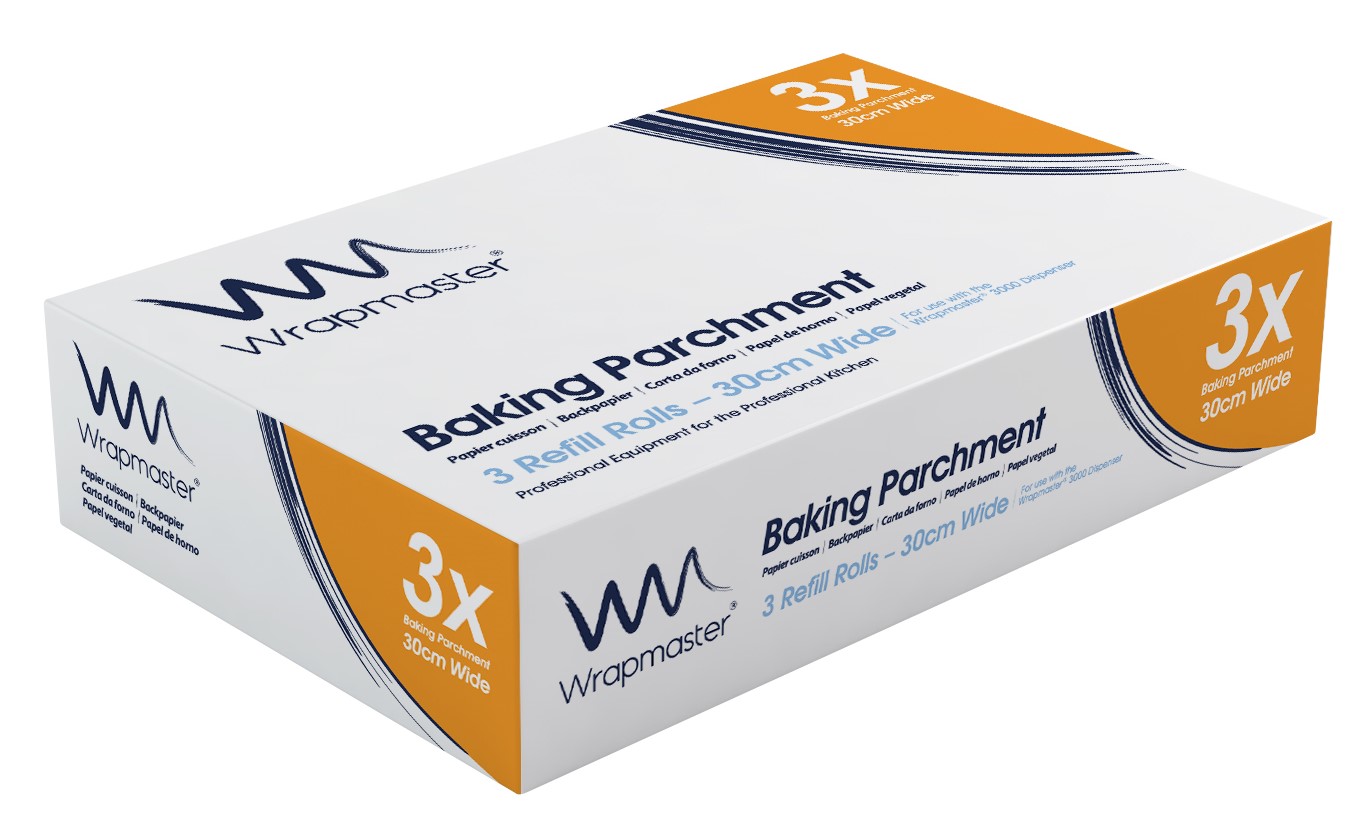 Wrapmaster® 21C31 Baking Parchment Refill Rolls 30cm 3x50m x 3