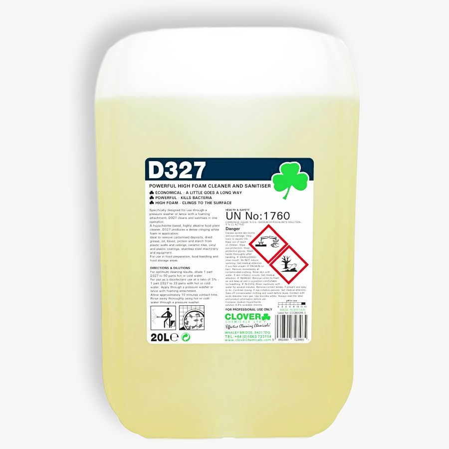 D327 - High Foam Cleaner and Disinfectant 20L