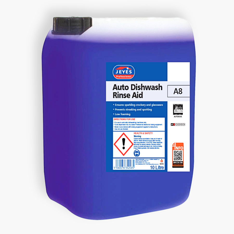 Jeyes A8 Automatic Dish Wash Rinse Aid - 10L