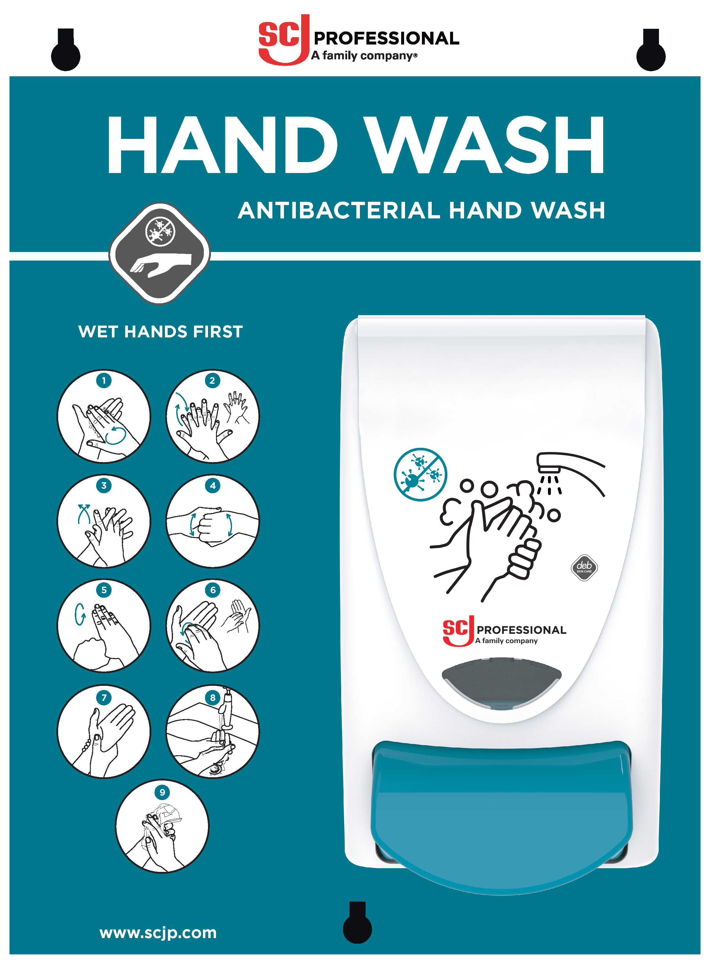 Single Zone WASH Board (Board Only) Cleanse Antimicrobial - HWASHSZB