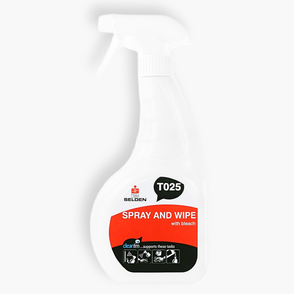 T025 Spray & Wipe With Bleach 750ml